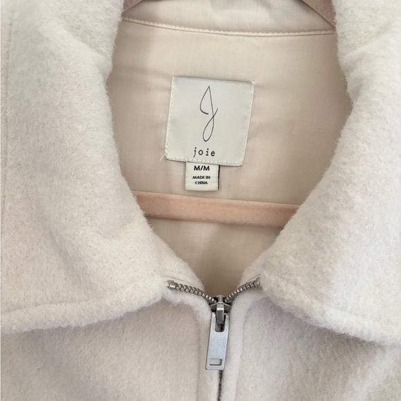 Joie Cream soft buclee zip up coat Jacket NWOT medium - Picture 2 of 8